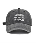 Vintage Black Baseball Cap With Low Profile Curved Brim For RV Lovers And Caravan Travelers Casual Golf And Outdoor Leisure Dad Hat Funny Things I Do In My Spare Time Cap