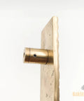 Solid Brass Door Handle With Hand Hammered Finish Rectangular Cabinet Pull Golden Antique Hardware For Doors And Cabinets Durable Solid Metal Construction In 40 Inch Length, side view