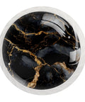 Black Marble Pattern Cabinet Knobs Set Of 2 For Kitchen Cabinets And Furniture Drawers, 1.37 Inch Decorative Knob Detail View
