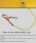 How to use electrostatic clip on Built Tough Flammable Safety Cabinet With Fifteen Gallon Capacity double wall steel frame.