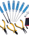 11 in 1 Pro Multi RC Tool Kit Box Set With Hex Drivers Allen Keys Pliers Wrench for RC Cars Drones Planes Boats