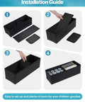 Installation guide for Kia Telluride Backseat Organizer And Console Storage Bin For Car Travel with assembly steps and storage example