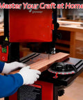 Powerful 9 Inch Portable Bandsaw for Woodworking With Dual Speed 1700/2500 FPM, 2.8A 120V Quiet Induction Motor in use