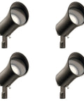 Showscape Collection LED MR16 Landscape Accent Lights Wall Wash Spotlight, 30 Degree Spread In Olde Bronze, 5W, 4 Pack