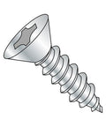 Steel Sheet Metal Screw With Zinc Plated Finish, 82 Degree Flat Head, Phillips Drive, Type A Point