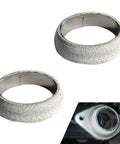 2 Piece Universal Exhaust Manifold Gasket Set Donut Gasket With 65mm Inner Diameter And 80mm Outer Diameter 17mm Thick Sealed To Prevent Leaks