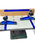 Four Pack T Track Hold Down Clamps Kit for workbench and CNC tables, heavy duty aluminum clamp with rotating pivot on T-slot track.