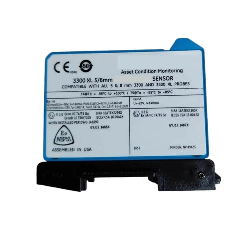 Pro Grade Eddy Current Displacement Sensor 330180-91-CN label view for gap measurement and vibration monitoring