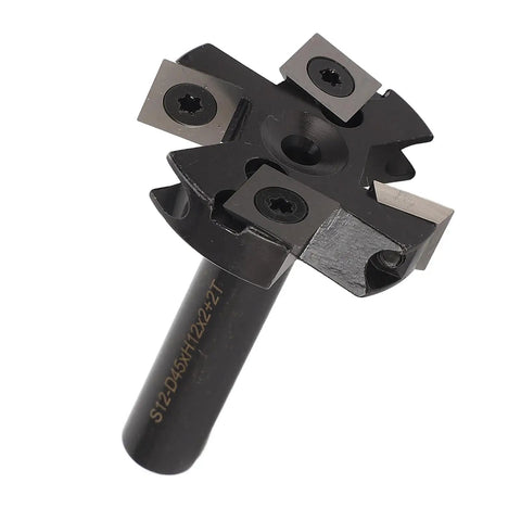 Beefy Slab Flattening Router Bit With One And Three Quarters Inch Diameter Heavy Duty Planer Bit Indexable Blade Vise And 4 Flute Blades
