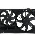 Direct Swap Radiator Cooling Fan Real Deal Fix Compatible With Vw Jetta Passat Gti Cc Golf Beetle Tt 18 Liter 19 Liter Engine OEM replacement black blade assembly