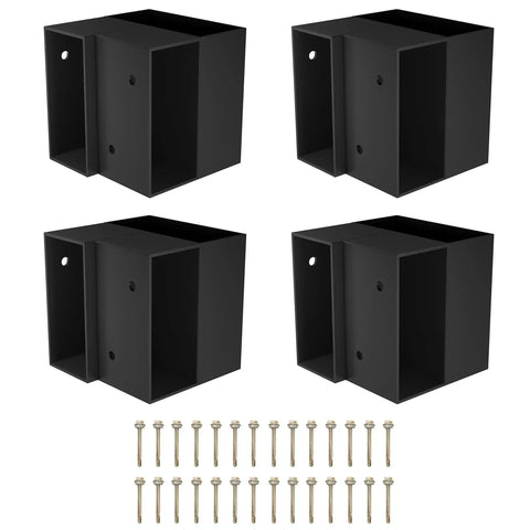 Heavy Duty 3 Way Workbench Corner Bracket Kit For Garage Legs Fits 2x4 Wood Actual One Point Five By Three Point Five Inches Durable Metal DIY Kit For Shelving And Work Tables Rust Resistant 8 Pcs Set.