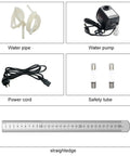High Octane Acrylic And Pvc Plastic Bender With No Fuss Water Pump Cooling And 1000 Watt Carbon Fiber Heater Straight Forward Angle Adjustments For Tough Sheet Bending Runs components including water pump, power cord, and straightedge.