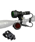 1000 Lumen Hunting Flashlight Kit With Red And Green Beams Long Throw To 676 Yards Rechargeable Battery Lumentac Rifle Mount