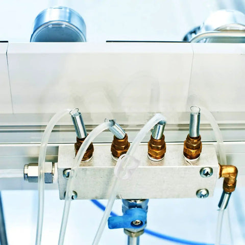 White Plastic Flow Control Tube Clamps Pack For One Quarter To Five Sixteenth Inch Tubing Adjustable Hose Pinch Valves setup