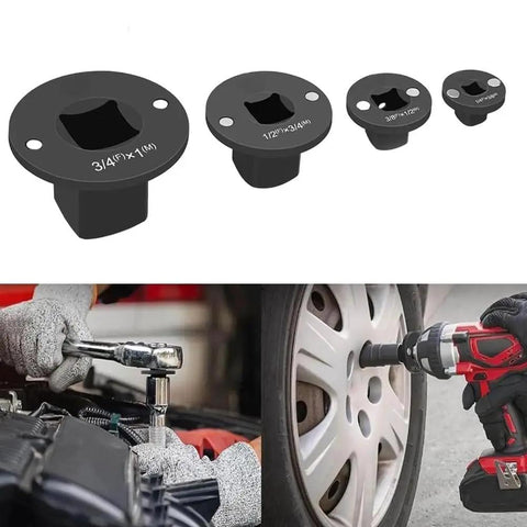 Get These Killer Low Profile Impact Sockets With Heat Treated Steel Adapters For 1/4 To 3/4 Inch Drives Perfect for Tight Spots And Tough Jobs In Black Finish, black socket adapters 6mm to 25mm for wheel and automotive repair