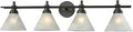 Pemberton 36 Inch Wide 4 Light Vanity Light In Oil Rubbed Bronze With White Marbleized Glass Shades Medium Base Back Plate Included Modern Bath Fixture