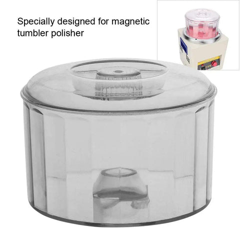 Replacement Polishing Barrel For Magnetic Tumbler Polisher Machine Jewelry Deburring Desktop System Pro Grade Magnetic Roller Polisher Drum Accessory Drop-In Replacement Polishing Bucket For Home Workshop