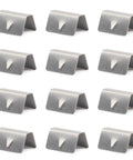 12-pack windshield clips, silver stainless steel for glass-channel retainer, HEKO G3 SNED compatible