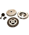 Heavy Duty Clutch Flywheel Conversion Kit For Vw Golf And Jetta 2009 To 2014 featuring L4 two liter engine parts laid out on white background.