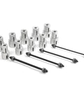 24 Piece Press And Pull Sleeve Kit For Wheel Bearings, Bushings And Seals with 20 Sleeves and spindles on white background