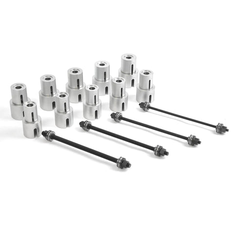 24 Piece Press And Pull Sleeve Kit For Wheel Bearings, Bushings And Seals with 20 Sleeves and spindles on white background