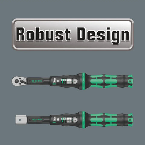 Built For Pros Pro Grade Click Torque C3 One Half Inch Drive Torque Wrench with Reversible Ratchet shown with robust design