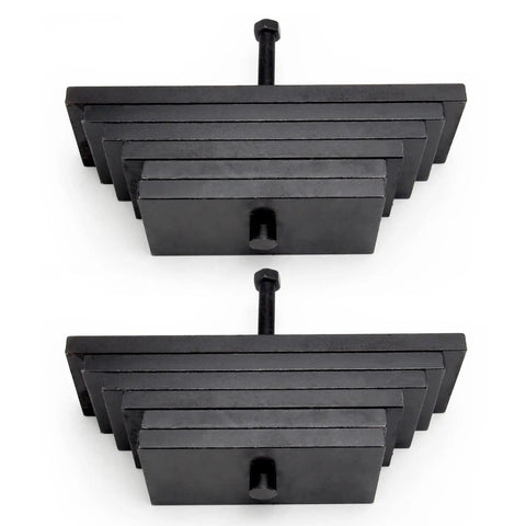 Heavy Adjustable Front Leveling Lift Kit For 1999 To 2004 Ford F250 F350 Super Duty 4X4 showing bulletproof coil spacers and bolts.