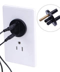 Grounded Outlet Plug And Anti Static Wrist Strap Kit For PC Builds With Adjustable XL Strap And Grounding Cord outlet close-up