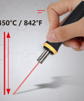 Electric Foam Cutter With Hot Wire Styrofoam Pen For Detailed Carving And Sculpting High Temp 450 C showing temperature indicator.
