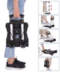Person holding Folding Luggage Cart With 88 Lb Load Capacity Lightweight Durable Aluminum Alloy Frame Travel Trolley For Luggage compactly folded
