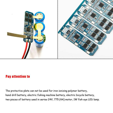 Straight Fire 3Pcs 3S Bms 12V 10A Lithium Battery Management Balance Board Locks Down 18650 Cells with protective connections.