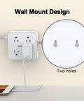 Zero Outlet Wars Boss Ready Surge Protector Power Strip with wall mount design and dual USB C charging ports.