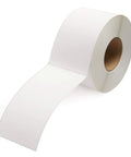 4x8 Direct Thermal Labels For Industrial Printers, Perforated, 3 Inch Core, 750 Labels Per Roll, 4 Rolls, Warehouse Grade Shipping Labels, Works With Zebra DataMax Sato Intermec Printers, Permanent Adhesive, Made In USA roll of white shipping labels