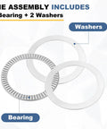Beefy Heavy-Duty Thrust Needle Roller Bearing Set With Washers, Chrome Steel Precision Cage, NTA4052, Labeling Components
