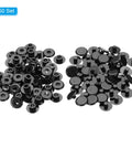 Top Shelf Black Plastic Chicago Screws 50 Piece Set Binding Posts M5x3mm in black, ideal for scrapbooking and quick fixes.