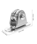 6-Piece Stainless Steel Pulley Roller With Bearing Set For Wall Mount Traction, Easy Install For Power Cables, Clotheslines, Rope Hoisting And Heavy Duty Cable Management, 6cm pulley