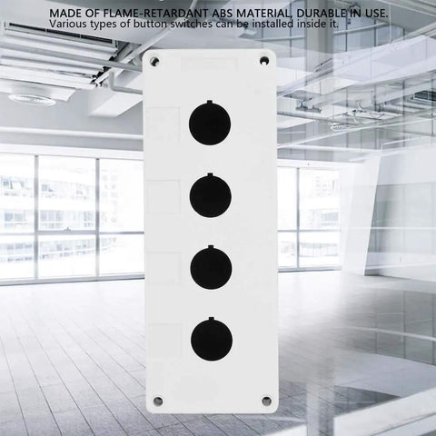 Heavy Duty Rugged Weatherproof Switch Box for 22 mm Push Buttons Industrial ABS Control Enclosure with Sealing Rubber Strip