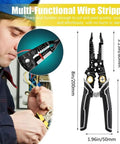 Multifunctional Wire Cutter And Stripper 9-In-1 Tool For Stripping Cutting Crimping And Cable Work, High-Carbon Steel Pliers.