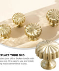 Solid Brass Drawer Knob And Cabinet Pull Handle 30mm Gold Finish For Kitchen Cabinets Dressers And Home Furniture Hardware With Vintage Decorative Cabinet Knobs And Dresser Pulls displayed on a table