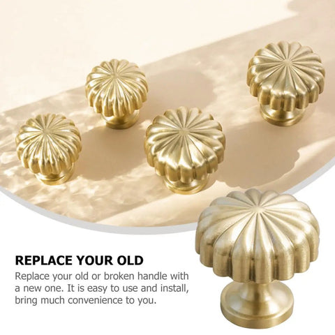 Solid Brass Drawer Knob And Cabinet Pull Handle 30mm Gold Finish For Kitchen Cabinets Dressers And Home Furniture Hardware With Vintage Decorative Cabinet Knobs And Dresser Pulls displayed on a table