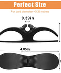 Diagram of Three Pack Kitchen Appliance Cord Organizer Sticky Cord Winder dimensions, showing length and width in inches.