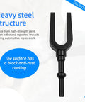 Pneumatic Ball Joint Separator Fork Set 17mm And 24mm For Air Hammer Auto Shop Pickle Forks With 15/16 And 11/16 Inch Sizes Heavy Duty Vehicle Tie Rod And Ball Joint Tool For Stubborn Joints And DIY Shop Projects At Home black steel fork