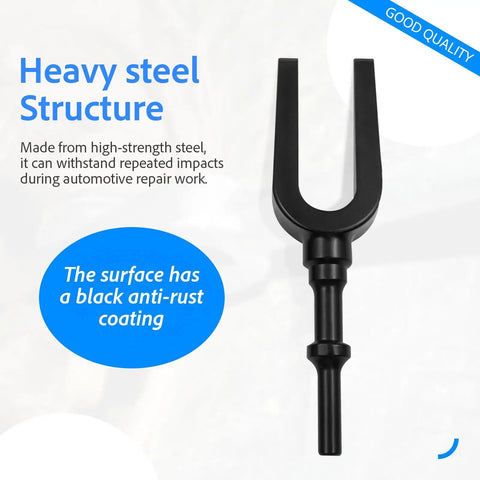 Pneumatic Ball Joint Separator Fork Set 17mm And 24mm For Air Hammer Auto Shop Pickle Forks With 15/16 And 11/16 Inch Sizes Heavy Duty Vehicle Tie Rod And Ball Joint Tool For Stubborn Joints And DIY Shop Projects At Home black steel fork