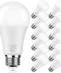 Ridiculously Bright 100W Equivalent LED A19 Bulbs 1500 Lumens 5000K Daylight White No Flicker Non Dimmable E26 Edison 12 Pack