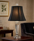 Rectangular Cut Corner Lamp Shade Top 5x6.5 Bottom 8x12 10 Slant Height Black With Gold Lining Silk Shantung Or Linen Fabric