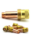 Five Pack Gas Lens Collet Bodies 45V28 Five Thirty Second Inch For TIG Welding Torch 17 18 26 Series, copper and brass components