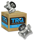 Rear Wheel Hub Bearing Module Pair For Toyota Tundra Driver Side And Passenger Side 2 Piece Set Direct Fit Drop In Easy Install Heavy Duty Replacement For 2007 To 2020 Models, shown with original packaging.