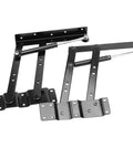 Heavy Duty 150N Kickback Lift Hinge For Solid Oak Coffee Tables Rustproof Steel Furniture Hardware in black finish.