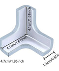 Self Adhesive Corner Guards 1.8 Inch Rose Gold Plastic Corner Protectors measurements diagram