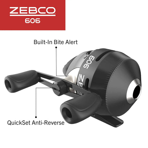 606 Spincast Fishing Reel Size 60 Right Hand Retrieve Easy To Use No Tangle Design Pre Spool With 20 Pound Line Black Clam Packaging